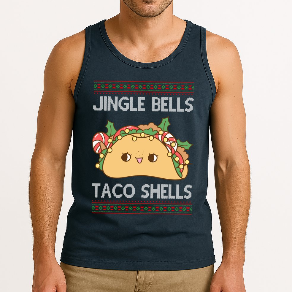 Jingle Bells Taco Shells Christmas Funny Tank Top