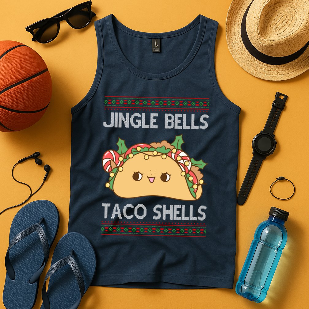 Jingle Bells Taco Shells Christmas Funny Tank Top