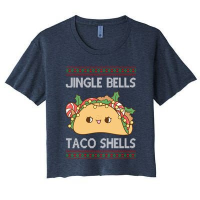 Jingle Bells Taco Shells Christmas Funny Crop Top