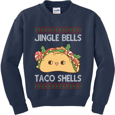 Jingle Bells Taco Shells Christmas Funny Kids Sweatshirt