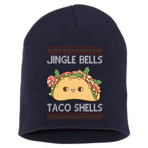 Jingle Bells Taco Shells Christmas Funny Short Acrylic Beanie