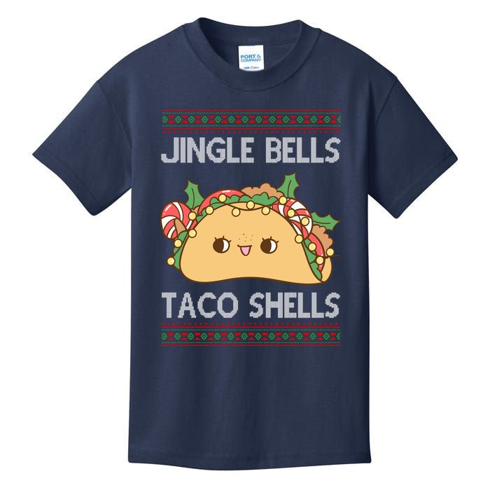 Jingle Bells Taco Shells Christmas Funny Kids T-Shirt