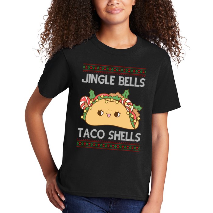 Jingle Bells Taco Shells Christmas Funny Kids T-Shirt