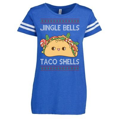 Jingle Bells Taco Shells Christmas Funny Enza Ladies Jersey Football T-Shirt