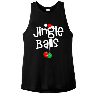 Jingle Balls Tinsel Tits Funny Matching Couple Chestnuts Ladies PosiCharge Tri-Blend Wicking Tank