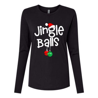 Jingle Balls Tinsel Tits Funny Matching Couple Chestnuts Womens Cotton Relaxed Long Sleeve T-Shirt