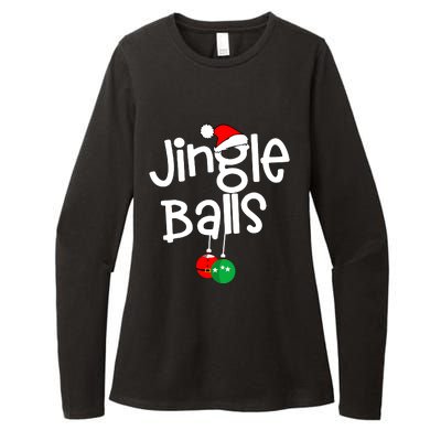 Jingle Balls Tinsel Tits Funny Matching Couple Chestnuts Womens CVC Long Sleeve Shirt