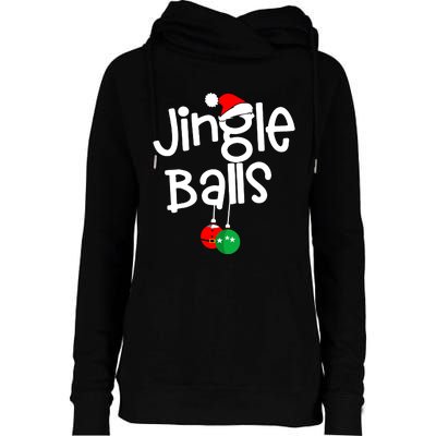 Jingle Balls Tinsel Tits Funny Matching Couple Chestnuts Womens Funnel Neck Pullover Hood