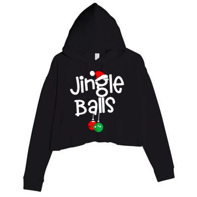 Jingle Balls Tinsel Tits Funny Matching Couple Chestnuts Crop Fleece Hoodie