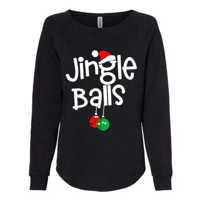 Jingle Balls Tinsel Tits Funny Matching Couple Chestnuts Womens California Wash Sweatshirt