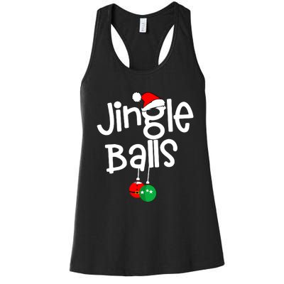 Jingle Balls Tinsel Tits Funny Matching Couple Chestnuts Women's Racerback Tank