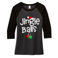 Jingle Balls Tinsel Tits Funny Matching Couple Chestnuts Women's Tri-Blend 3/4-Sleeve Raglan Shirt