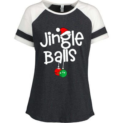 Jingle Balls Tinsel Tits Funny Matching Couple Chestnuts Enza Ladies Jersey Colorblock Tee