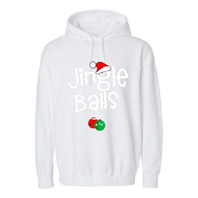 Jingle Balls Tinsel Tits Funny Matching Couple Chestnuts Garment-Dyed Fleece Hoodie