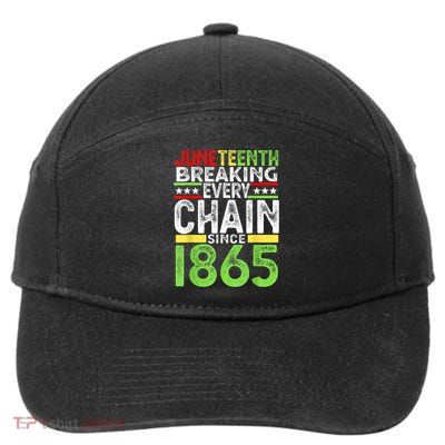 Juneteenth Black Teacher Afro Smart African American Cute Gift 7-Panel Snapback Hat