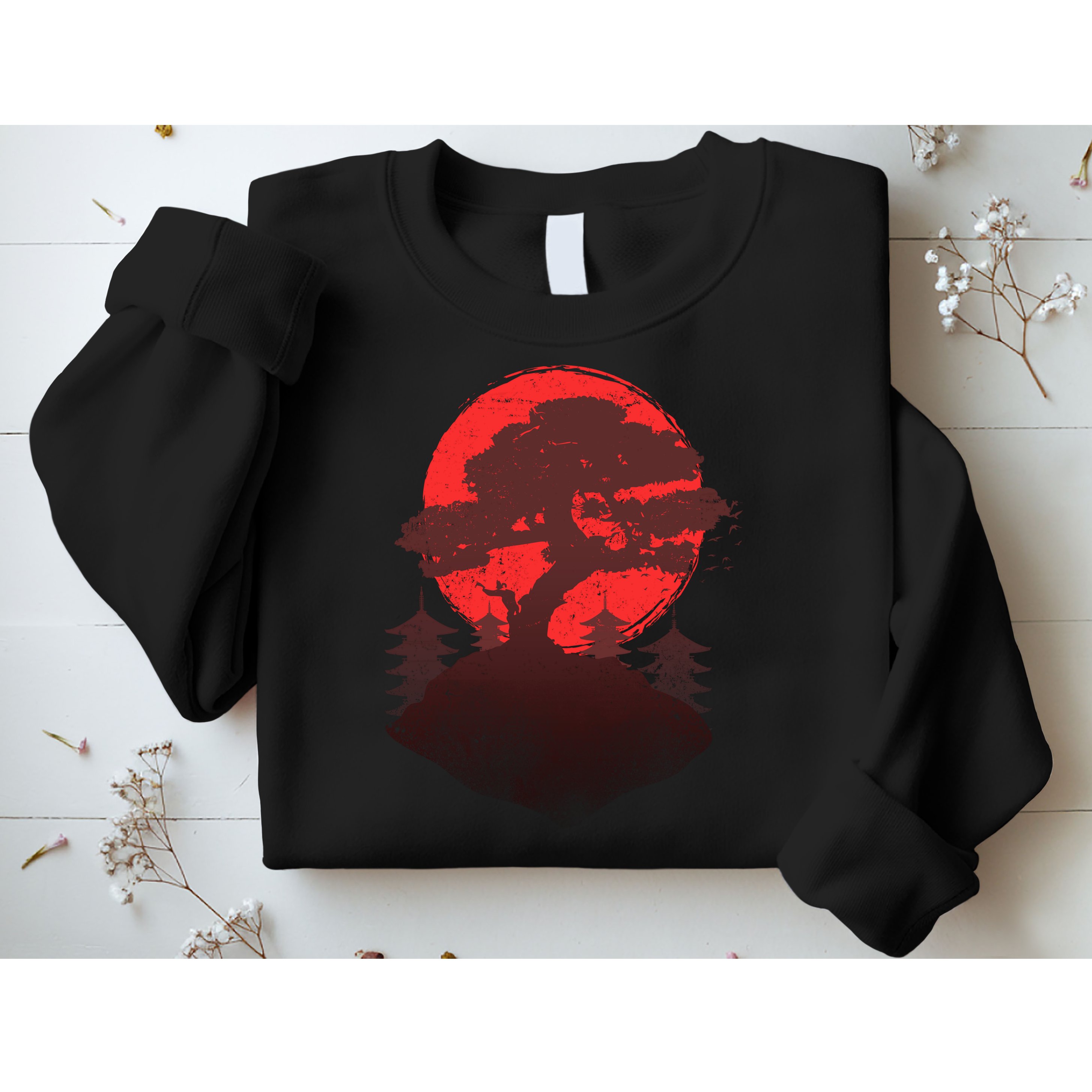 Japanese Bonsai Tree Scene Sweatshirt