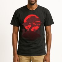 Japanese Bonsai Tree Scene Tall T-Shirt