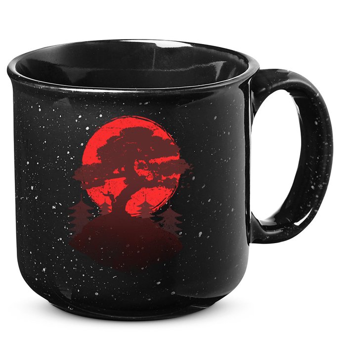 Japanese Bonsai Tree Scene 15oz Campfire Ceramic Mug