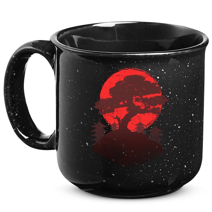 Japanese Bonsai Tree Scene 15oz Campfire Ceramic Mug
