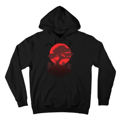Japanese Bonsai Tree Scene Tall Hoodie