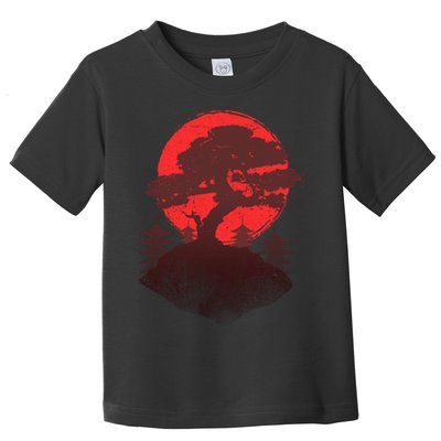 Japanese Bonsai Tree Scene Toddler T-Shirt