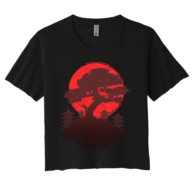 Japanese Bonsai Tree Scene Crop Top