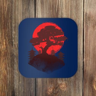 Japanese Bonsai Tree Scene Coaster