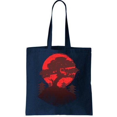 Japanese Bonsai Tree Scene Tote Bag