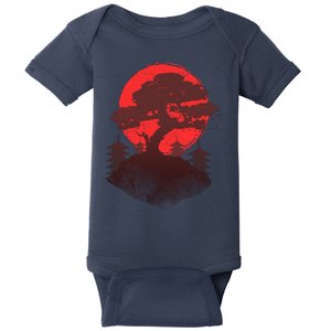 Japanese Bonsai Tree Scene Baby Bodysuit