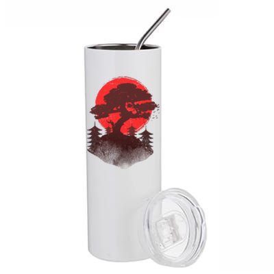 Japanese Bonsai Tree Scene Stainless Steel Tumbler