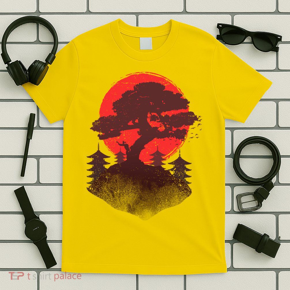 Japanese Bonsai Tree Scene T-Shirt