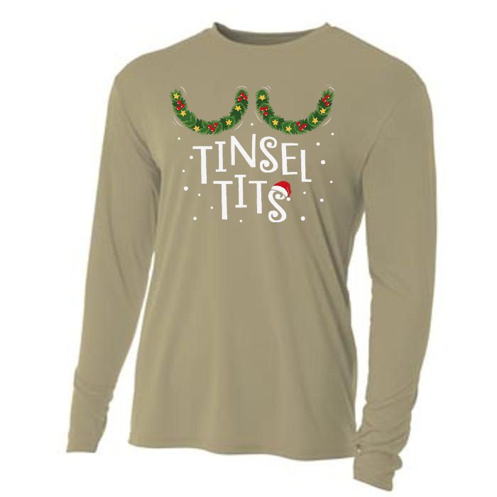 Jingle Balls Tinsel Tits Chestnuts Christmas Couple Matching Cooling Performance Long Sleeve Crew