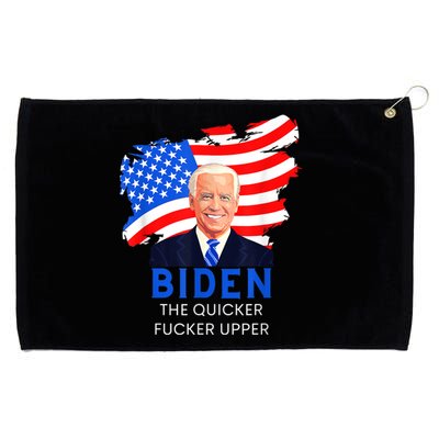 Joe Biden The Quicker Fucker Upper Funny Grommeted Golf Towel