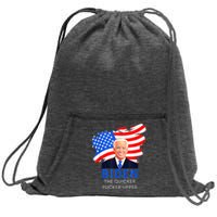 Joe Biden The Quicker Fucker Upper Funny Sweatshirt Cinch Pack Bag