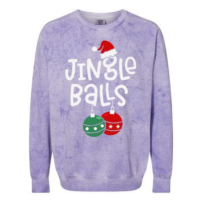 Jingle Balls Tinsel Tits Funny Matching Couple Chestnuts Colorblast Crewneck Sweatshirt