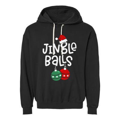 Jingle Balls Tinsel Tits Funny Matching Couple Chestnuts Garment-Dyed Fleece Hoodie