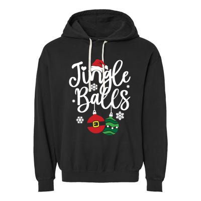 Jingle Balls Tinsel Tits Couples Christmas Matching Couple Garment-Dyed Fleece Hoodie