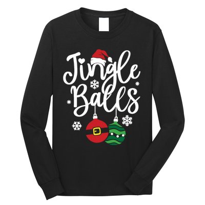 Jingle Balls Tinsel Tits Couples Christmas Matching Couple Long Sleeve Shirt