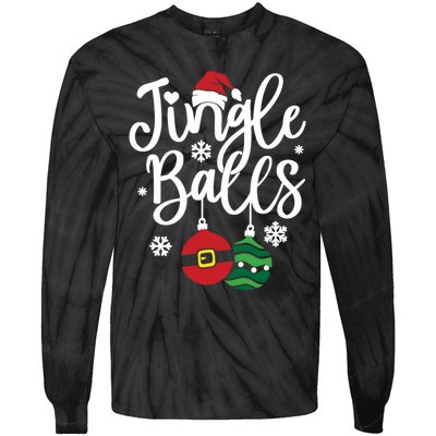 Jingle Balls Tinsel Tits Couples Christmas Matching Couple Tie-Dye Long Sleeve Shirt