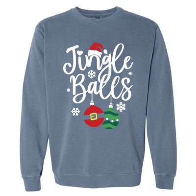 Jingle Balls Tinsel Tits Couples Christmas Matching Couple Garment-Dyed Sweatshirt