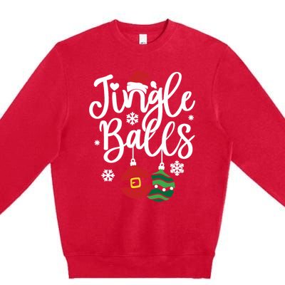 Jingle Balls Tinsel Tits Couples Christmas Matching Couple Premium Crewneck Sweatshirt