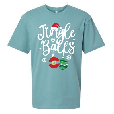 Jingle Balls Tinsel Tits Couples Christmas Matching Couple Sueded Cloud Jersey T-Shirt