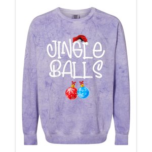 Jingle Balls Tinsel Tits Couple Funny Christmas Matching Colorblast Crewneck Sweatshirt