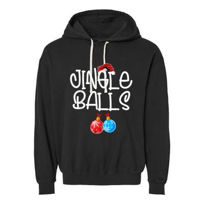 Jingle Balls Tinsel Tits Couple Funny Christmas Matching Garment-Dyed Fleece Hoodie