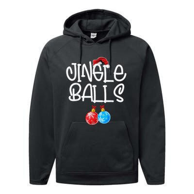 Jingle Balls Tinsel Tits Couple Funny Christmas Matching Performance Fleece Hoodie