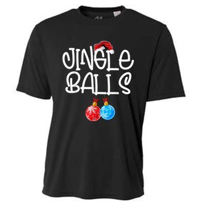 Jingle Balls Tinsel Tits Couple Funny Christmas Matching Cooling Performance Crew T-Shirt