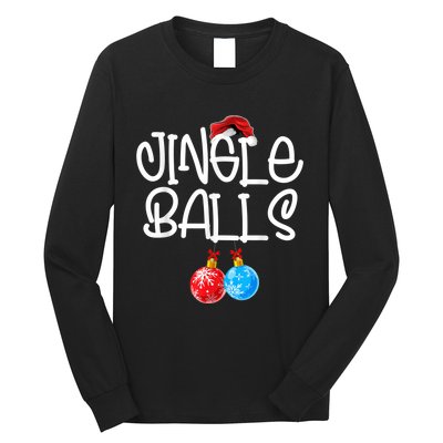 Jingle Balls Tinsel Tits Couple Funny Christmas Matching Long Sleeve Shirt