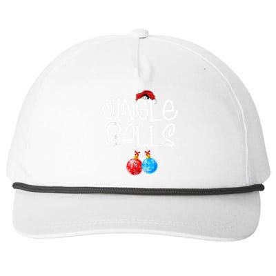 Jingle Balls Tinsel Tits Couple Funny Christmas Matching Snapback Five-Panel Rope Hat