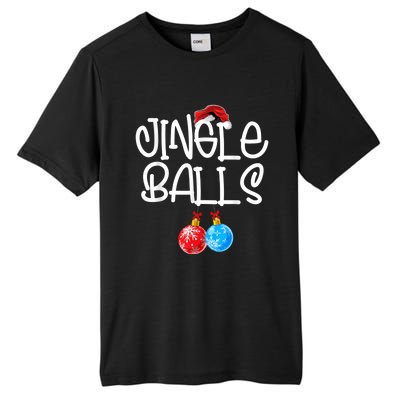 Jingle Balls Tinsel Tits Couple Funny Christmas Matching Tall Fusion ChromaSoft Performance T-Shirt