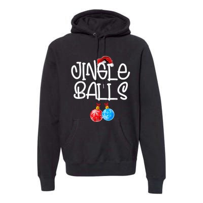 Jingle Balls Tinsel Tits Couple Funny Christmas Matching Premium Hoodie